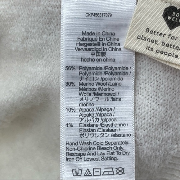 Madewell Cozy Walker Cream Colored Alpaca Wool Blend Open Cardigan Pockets Small - Picture 12 of 13